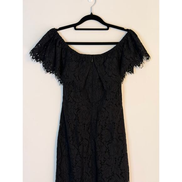 J.Crew Black Lace Off-the-Shoulder Cocktail Dress XXS - Picture 5 of 8